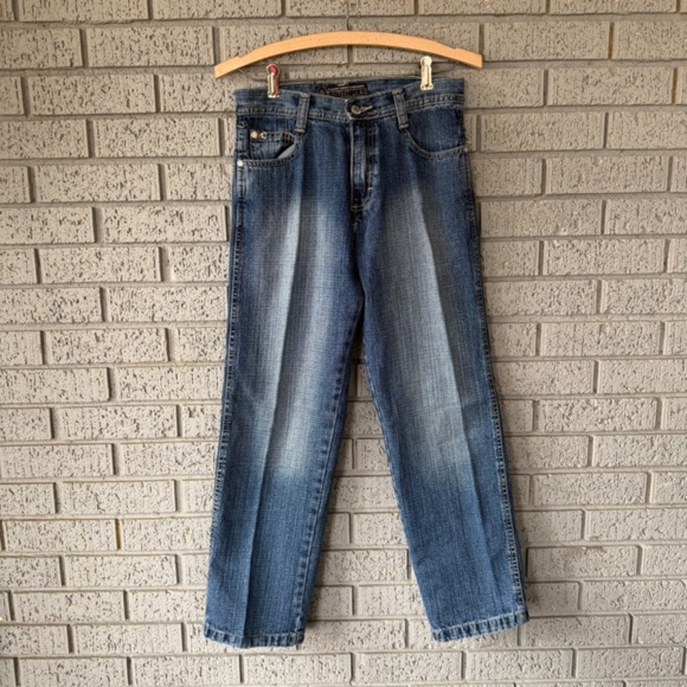 Vintage Y2k Boys Southpole Jeans Sz 10 Baggy Skater Grunge Wide Leg